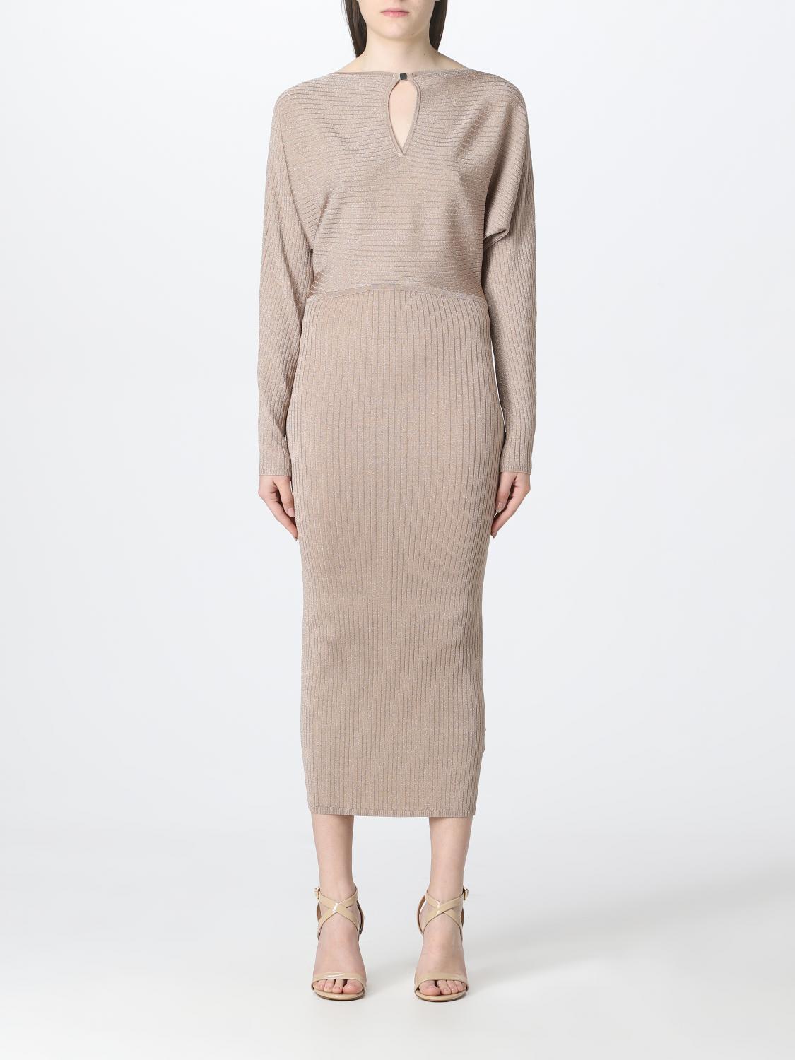 CALVIN KLEIN ABITO: Abito Calvin Klein in maglia, Oro - Img 1