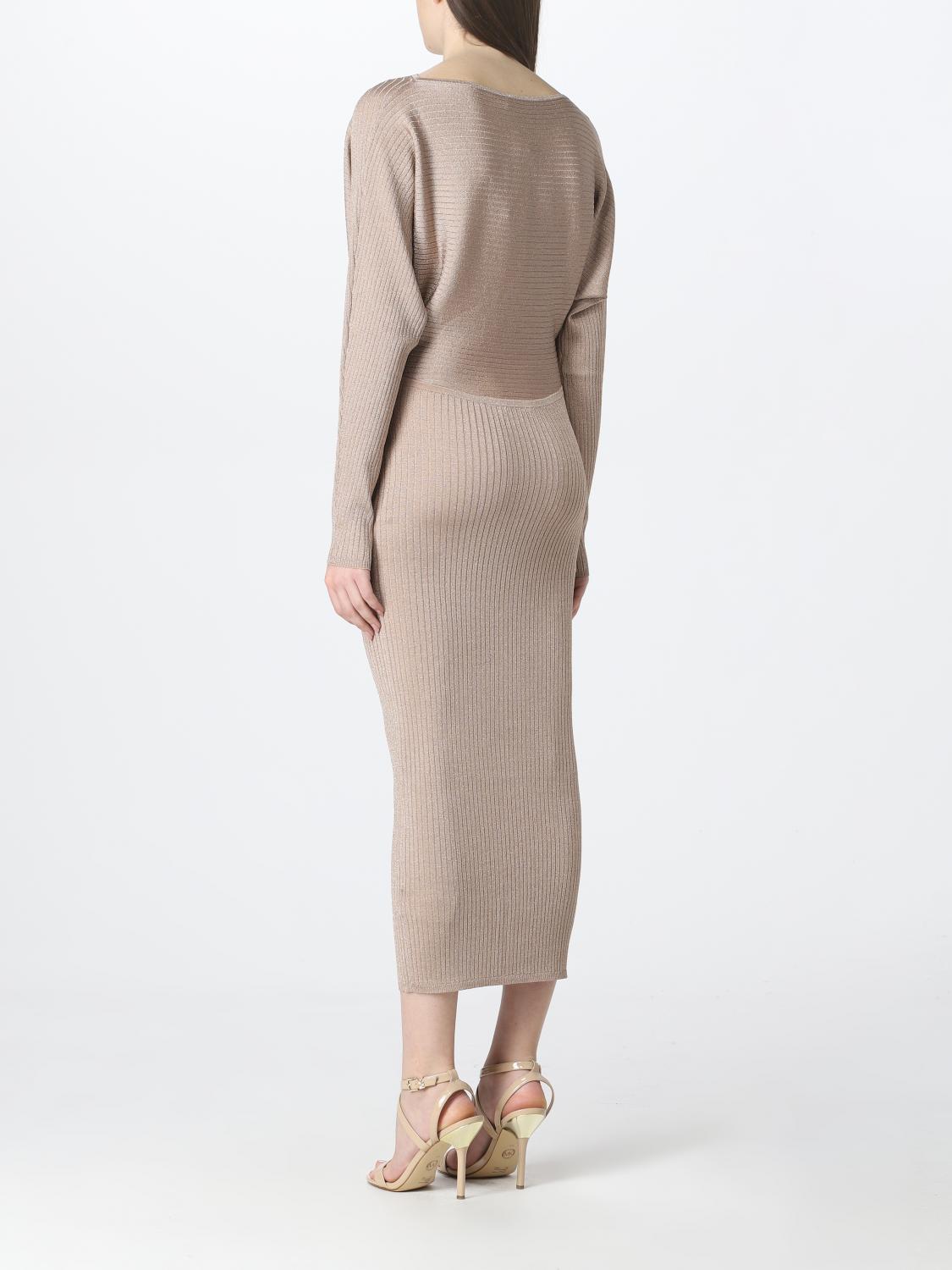 CALVIN KLEIN ABITO: Abito Calvin Klein in maglia, Oro - Img 2