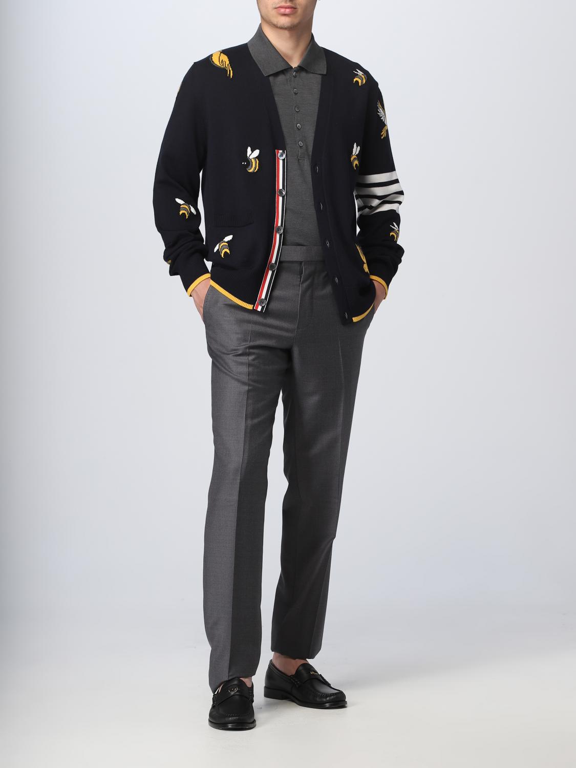 THOM BROWNE SWEATER: Sweater men Thom Browne, Blue - Img 2