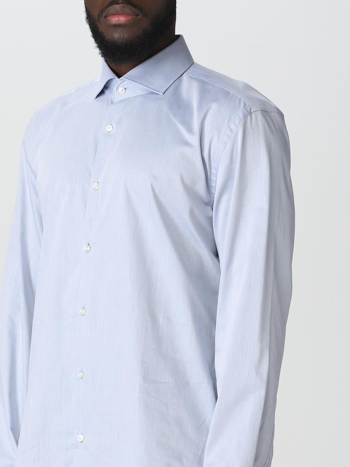 HUGO CAMICIA: Camicia Hugo in cotone, Celeste - Img 3