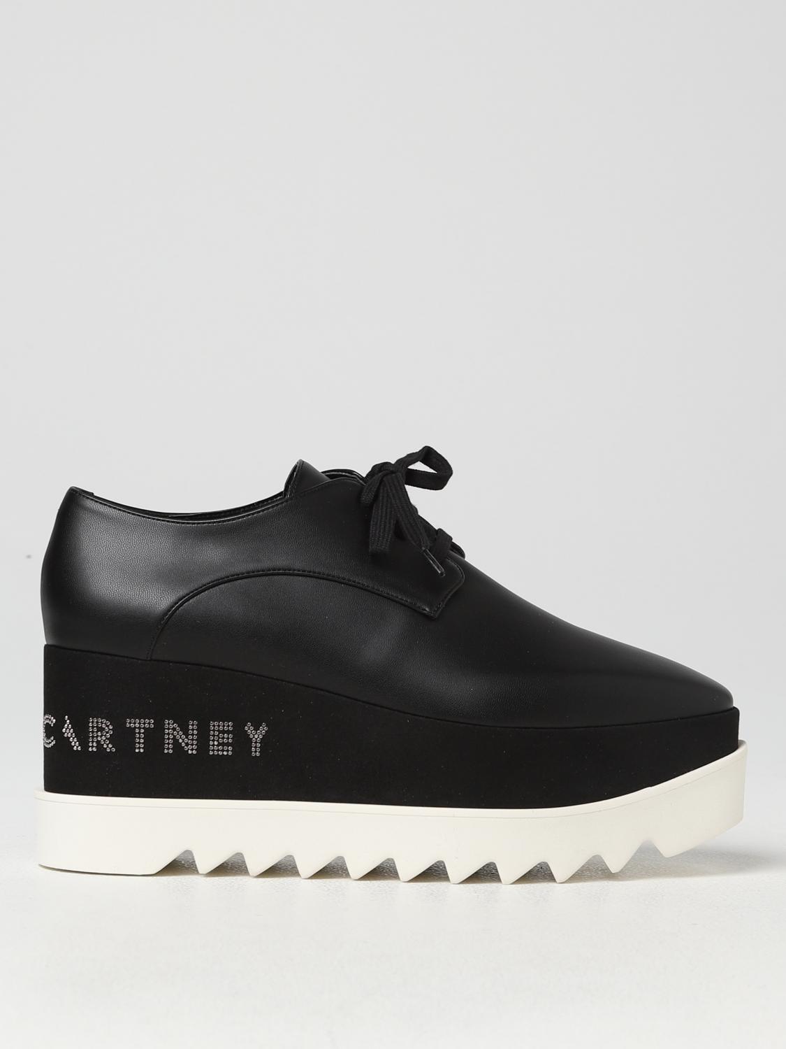 STELLA MCCARTNEY: Derby Elyse in pelle sintetica Nero Scarpe