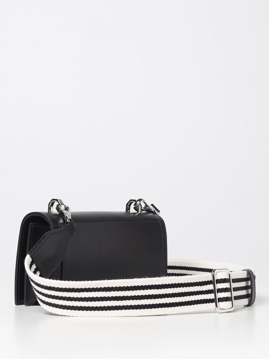 MCQUEEN SHOULDER BAG: McQueen The Knuckle bag in leather, Black - Img 3