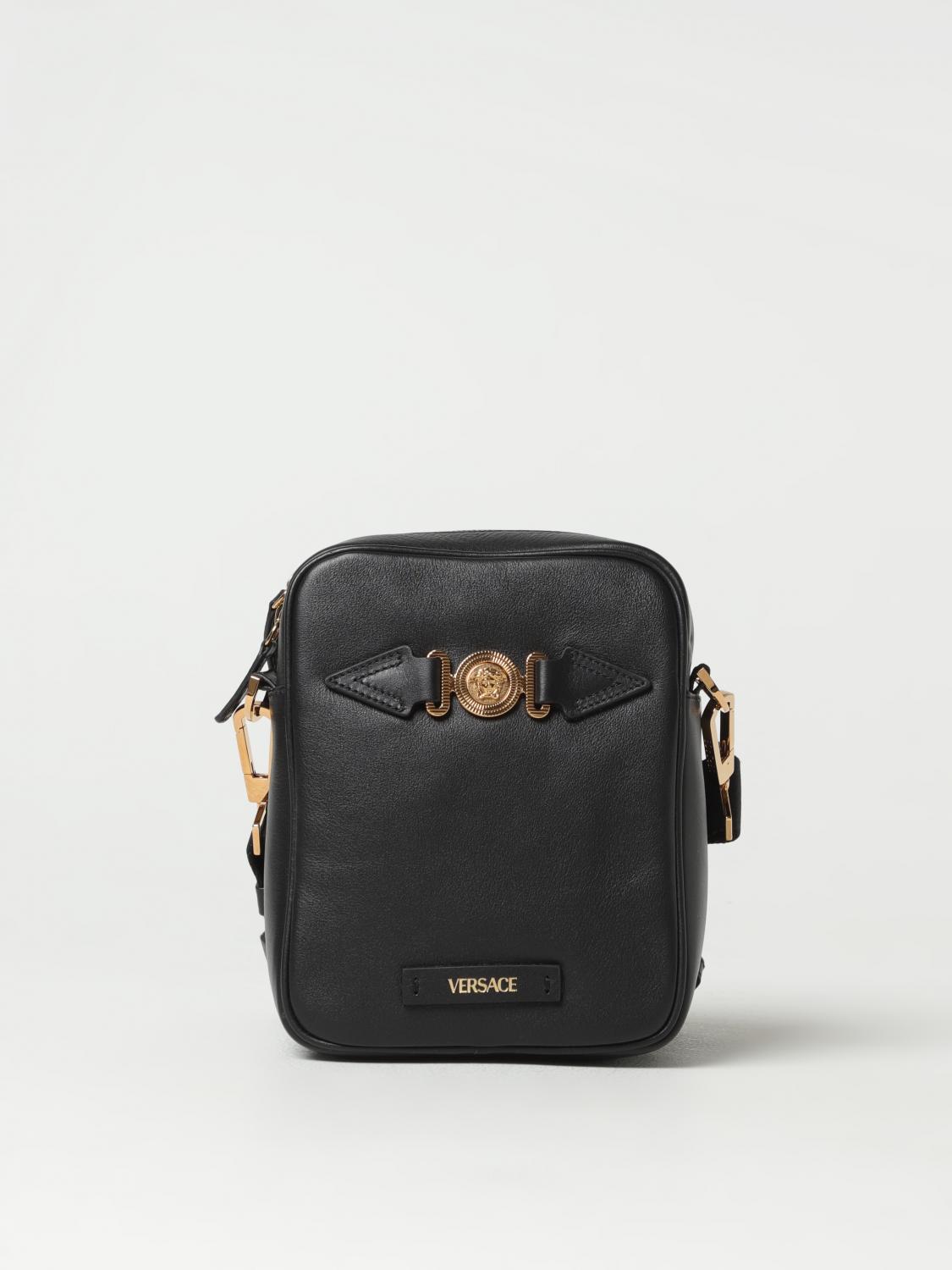VERSACE SHOULDER BAG: Shoulder bag men Versace, Black - Img 1