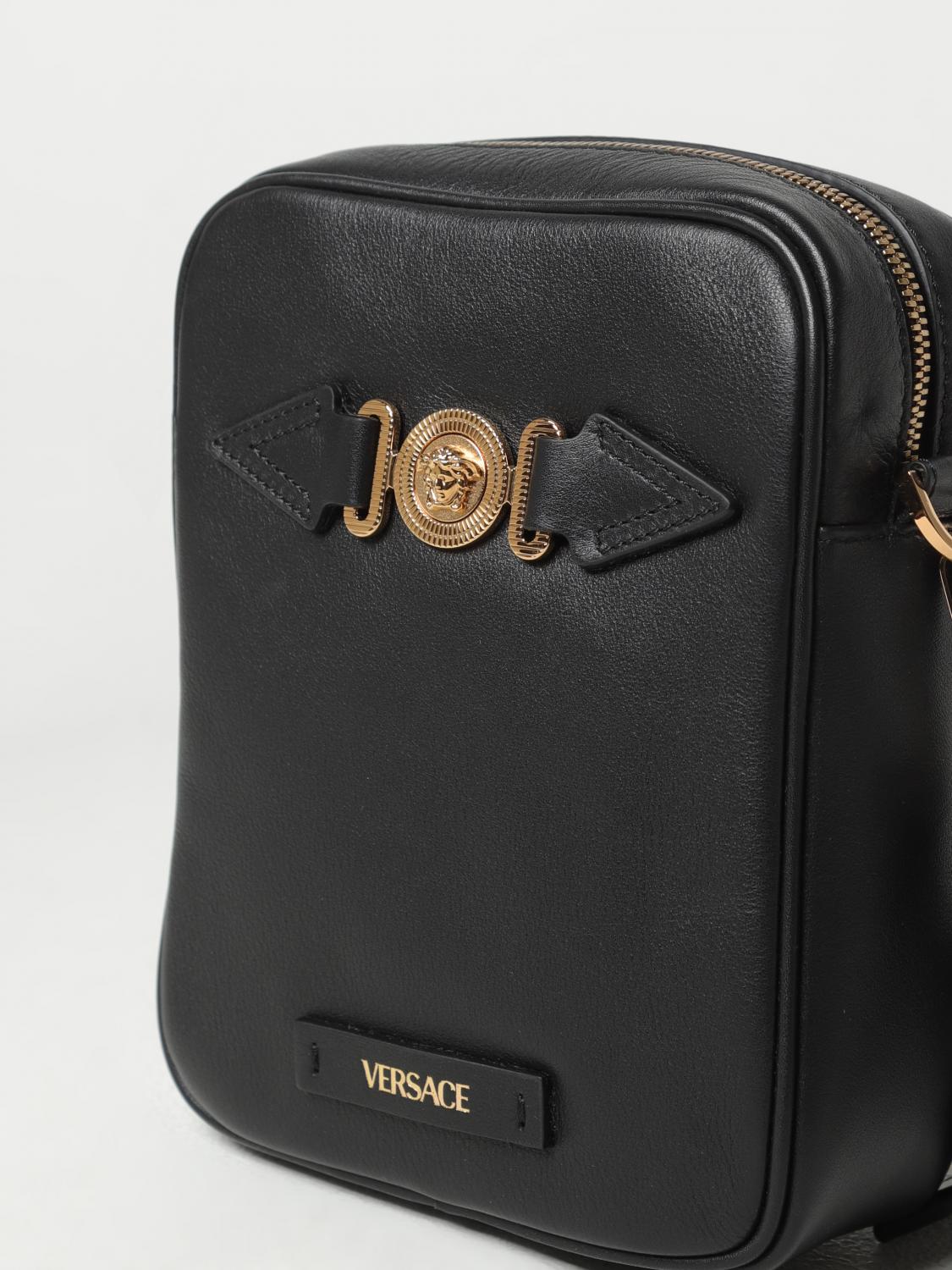 VERSACE SHOULDER BAG: Shoulder bag men Versace, Black - Img 3