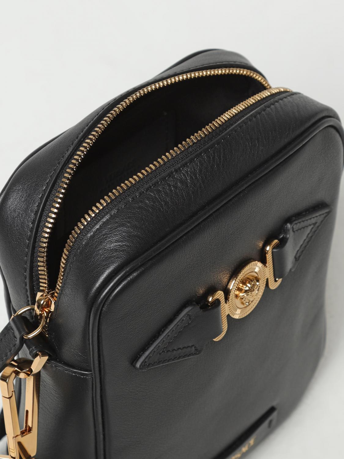 VERSACE SHOULDER BAG: Shoulder bag men Versace, Black - Img 4