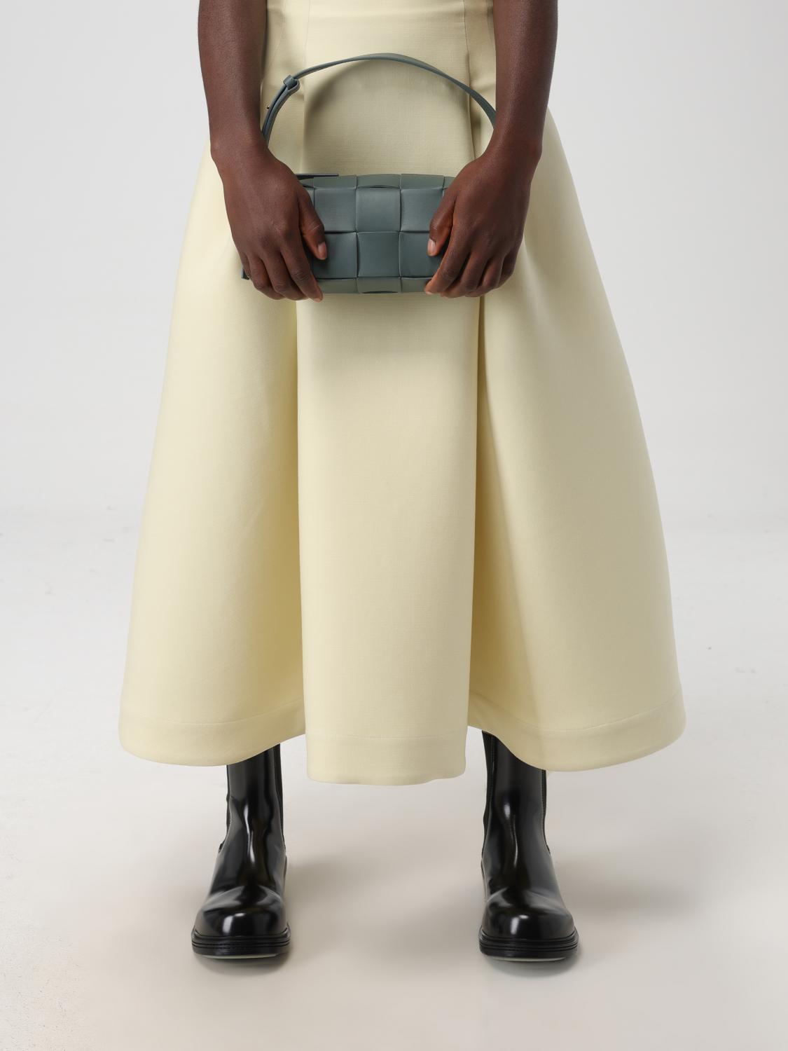 BOTTEGA VENETA BORSA A SPALLA: Borsa Brick Cassette Bottega Veneta in pelle intrecciata, Salvia - Img 2