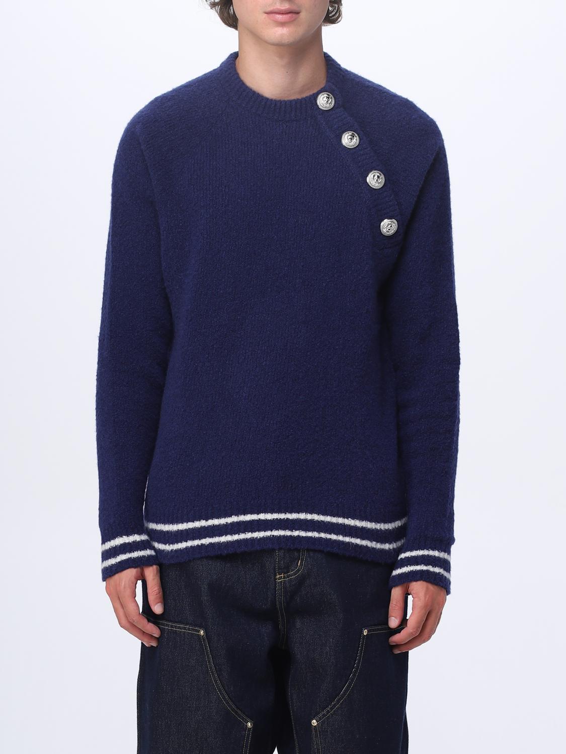 BALMAIN PULLOVER: Pullover herren Balmain, Marine - Img 1
