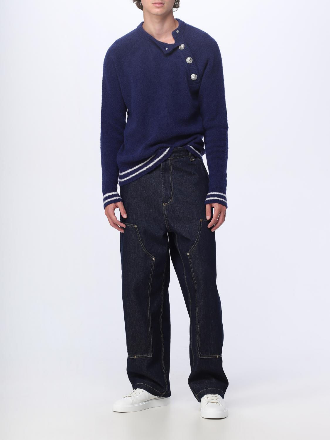 BALMAIN PULLOVER: Pullover herren Balmain, Marine - Img 2