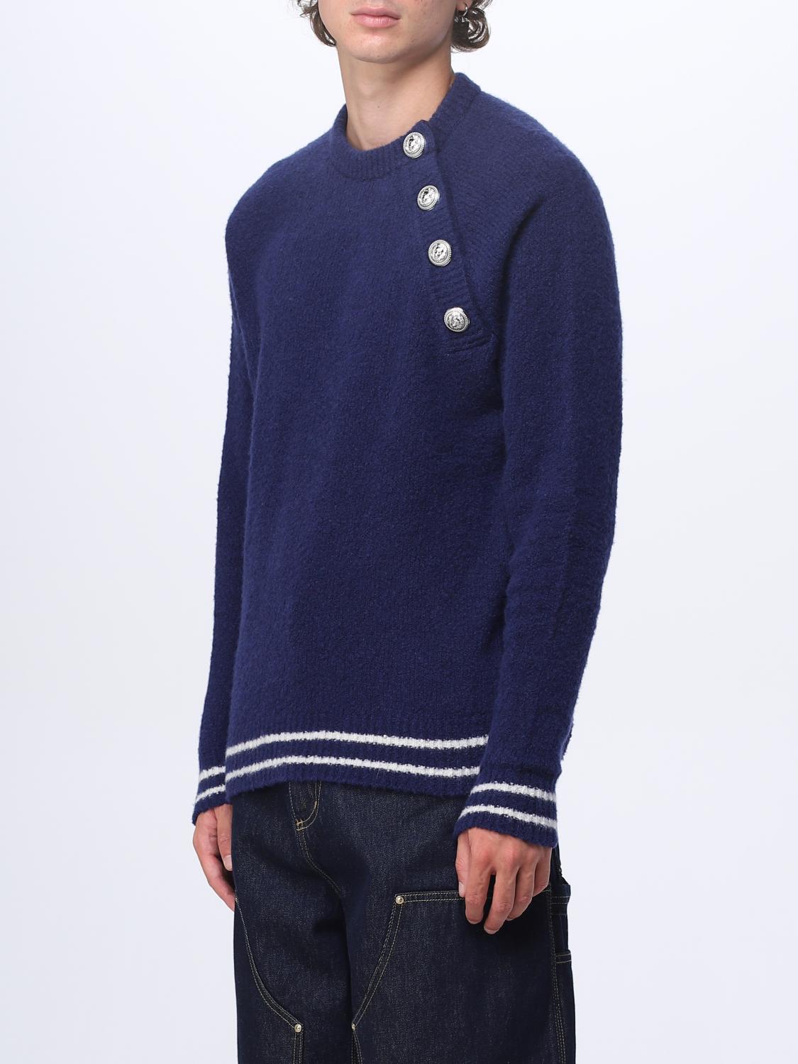 BALMAIN PULLOVER: Pullover herren Balmain, Marine - Img 4