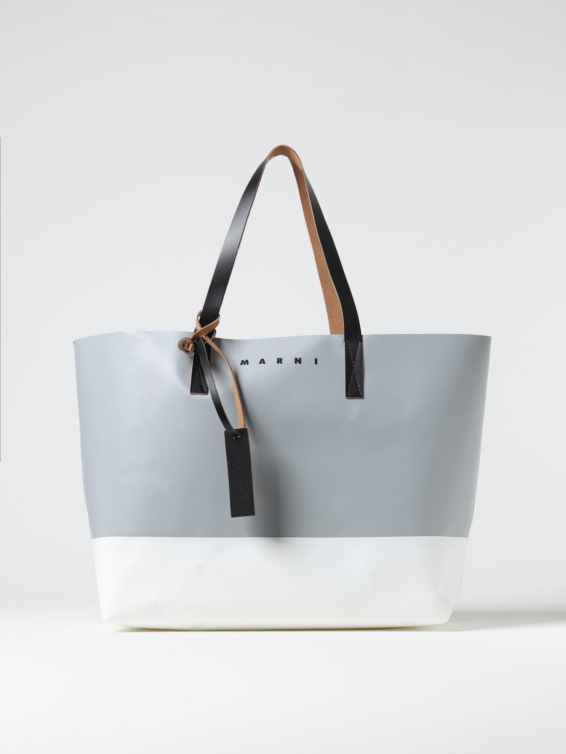MARNI BORSA: Borsa Tribeca Marni in pelle sintetica, Grigio - Img 1