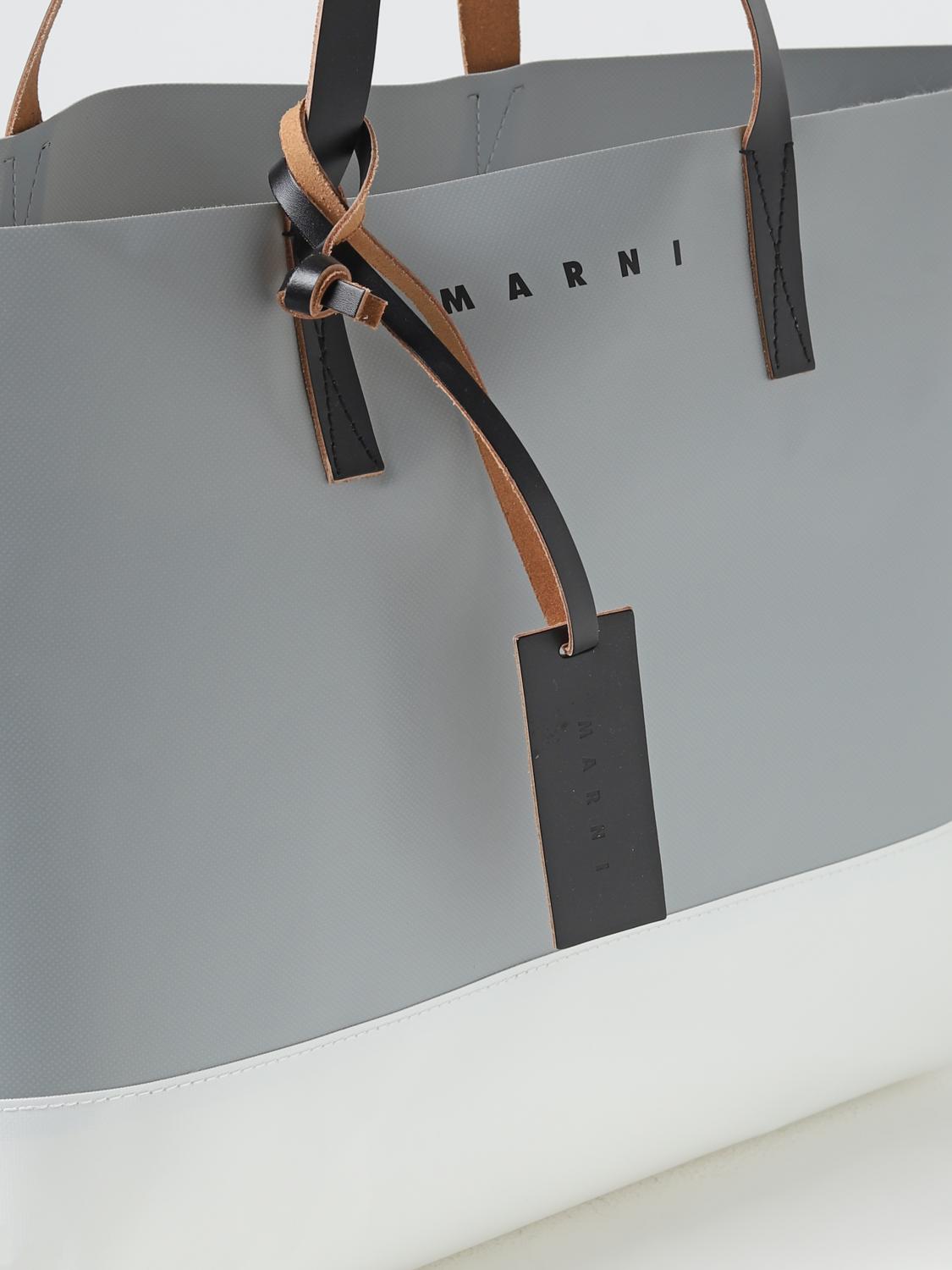 MARNI BORSA: Borsa Tribeca Marni in pelle sintetica, Grigio - Img 3