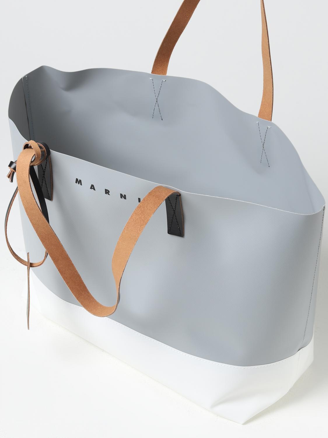 MARNI BORSA: Borsa Tribeca Marni in pelle sintetica, Grigio - Img 4