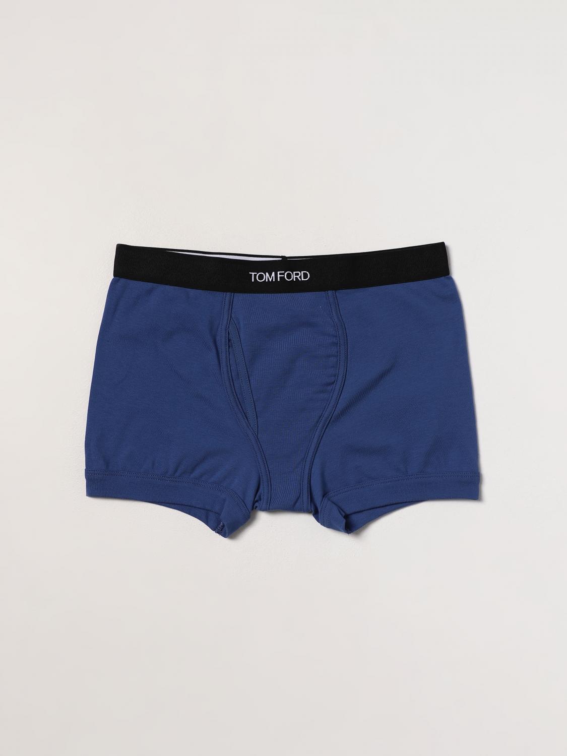 TOM FORD INTIMO: Boxer Tom Ford in cotone, Blue - Img 1