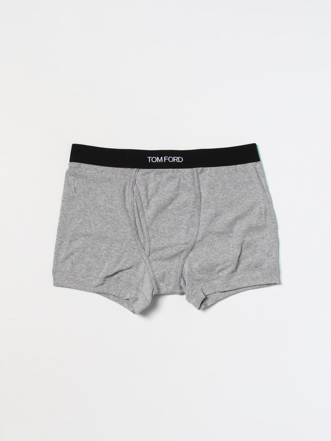 TOM FORD UNDERWEAR: Tom Ford cotton boxer shorts, Grey - Img 1