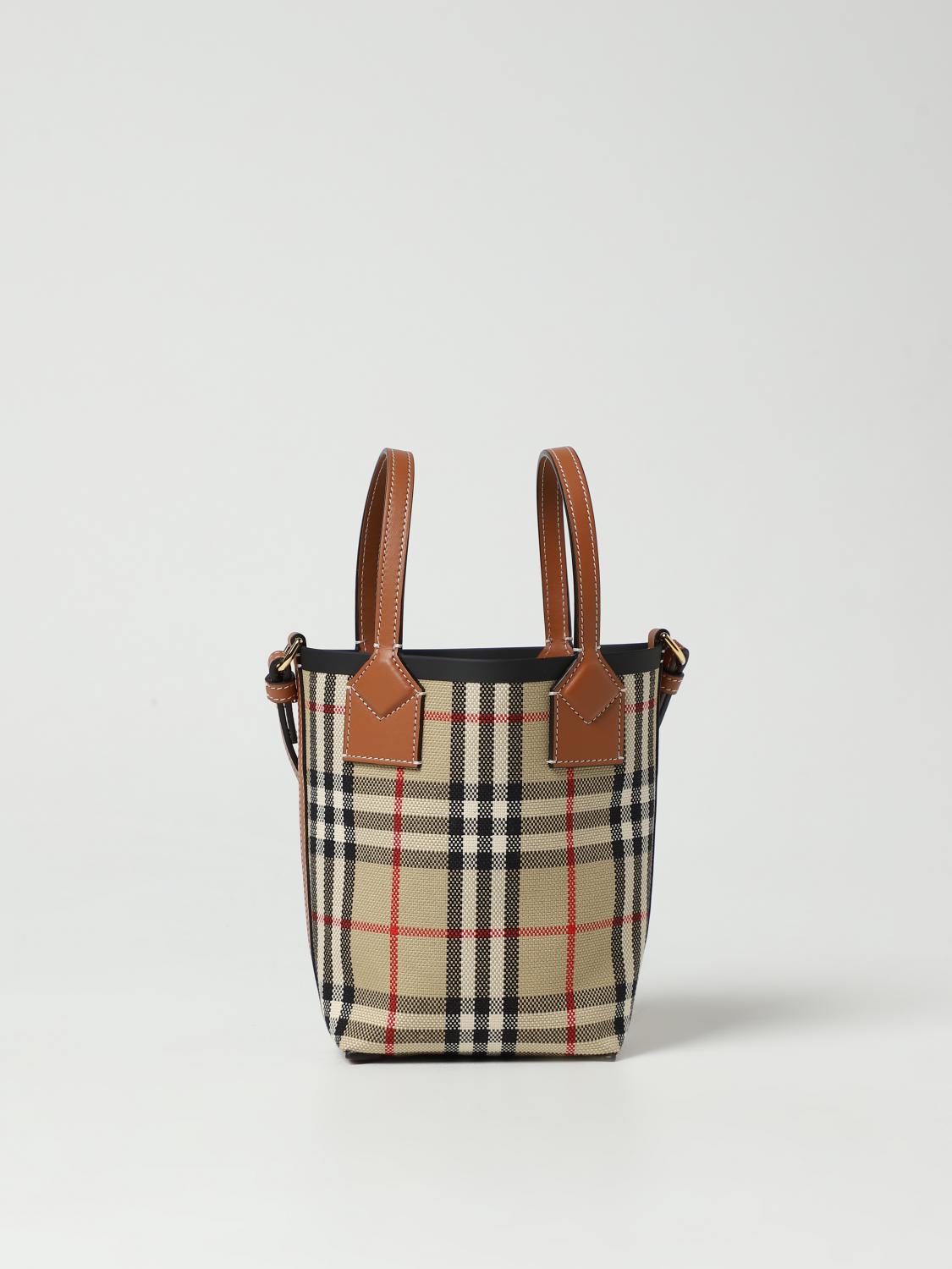 Burberry London bag in canvas - Beige | 8070461 | GIGLIO.COM