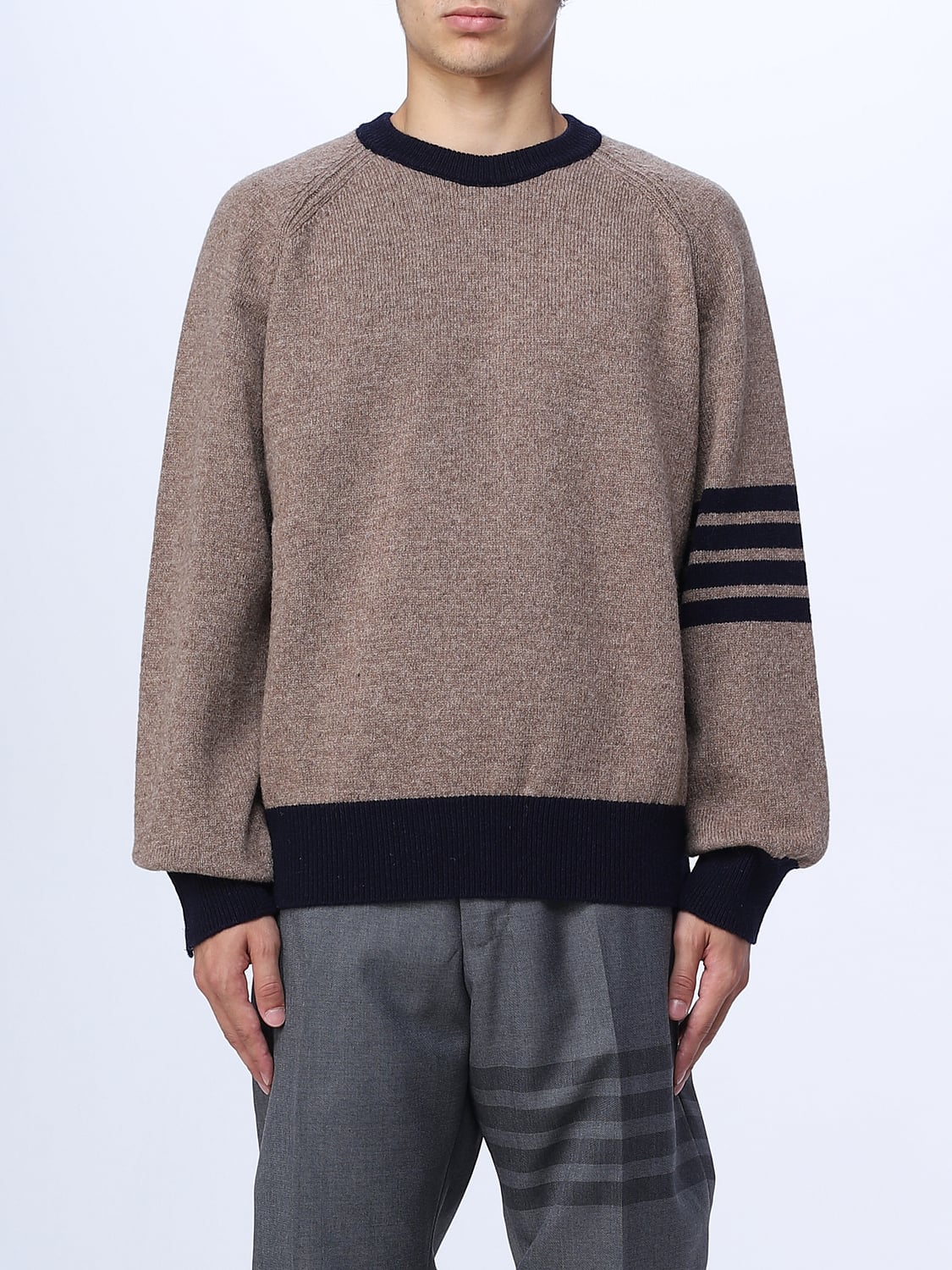 THOM BROWNE SWEATER: Thom Browne sweater in wool, Brown - Img 1
