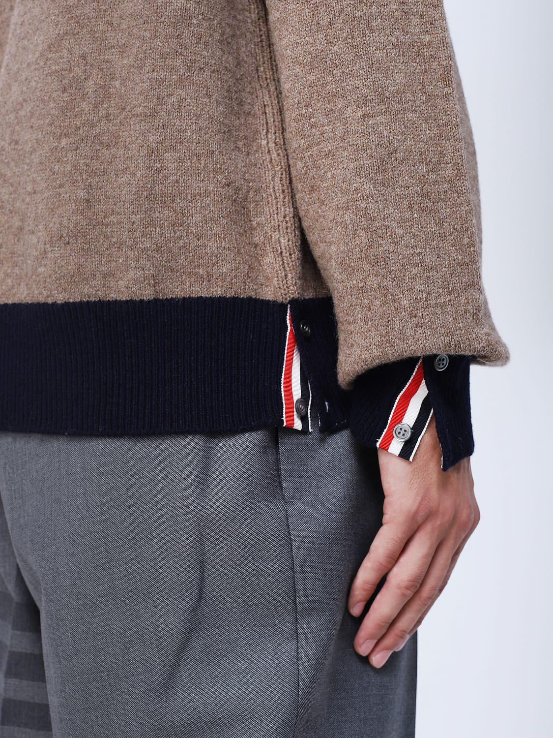 THOM BROWNE SWEATER: Thom Browne sweater in wool, Brown - Img 5