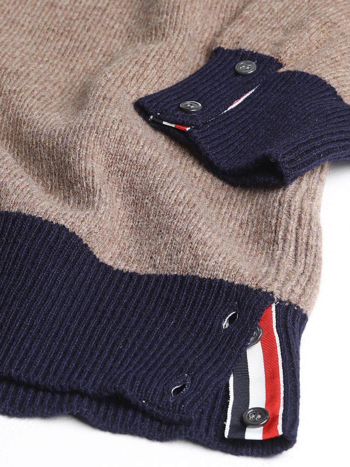 THOM BROWNE SWEATER: Thom Browne sweater in wool, Brown - Img 6