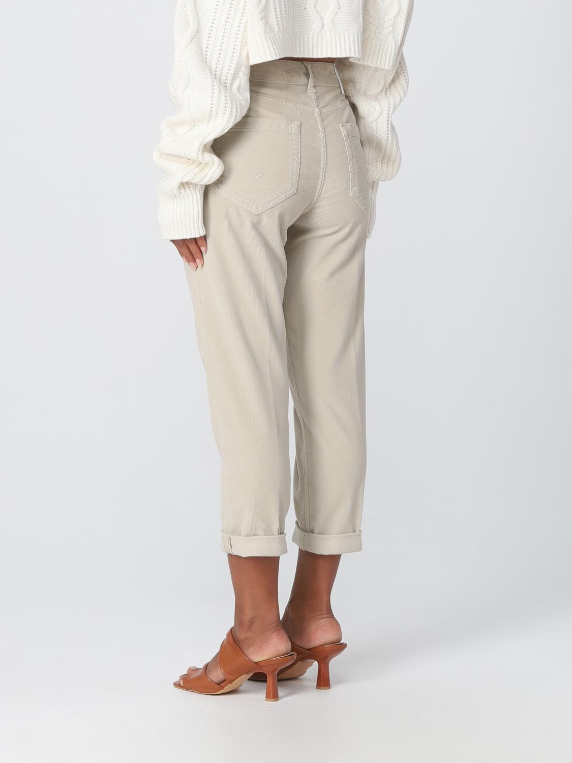DONDUP PANTS: Dondup pants in cotton blend velvet, Beige - Img 3