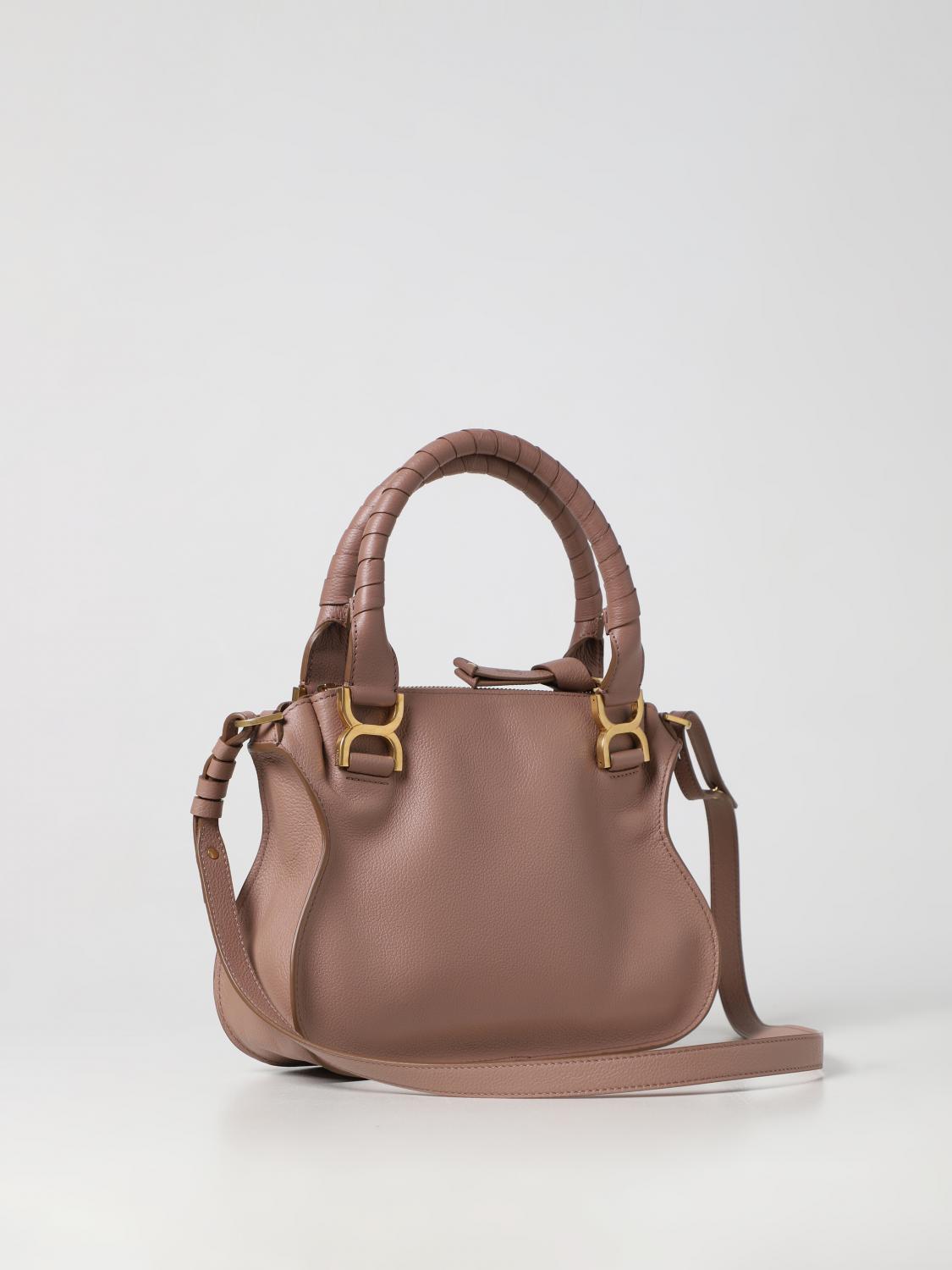 CHLOÉ HANDBAG: Chloé Marcie bag in grained leather, Pink - Img 2