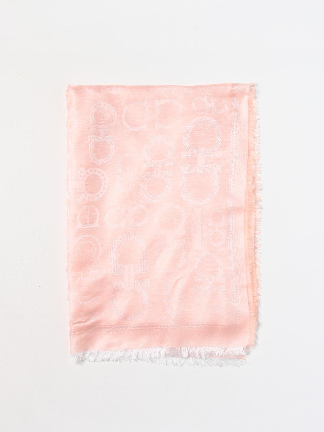 マフラー・ストール SALVATORE FERRAGAMO PINK CASHMERE SCARF FERRAGAMO: scarf in silk and cashmere blend - Pink