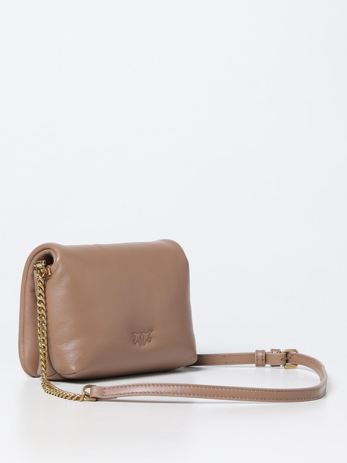 PINKO BORSA MINI: Borsa Love Click Baby Puff Pinko in nappa, Beige - Img 2