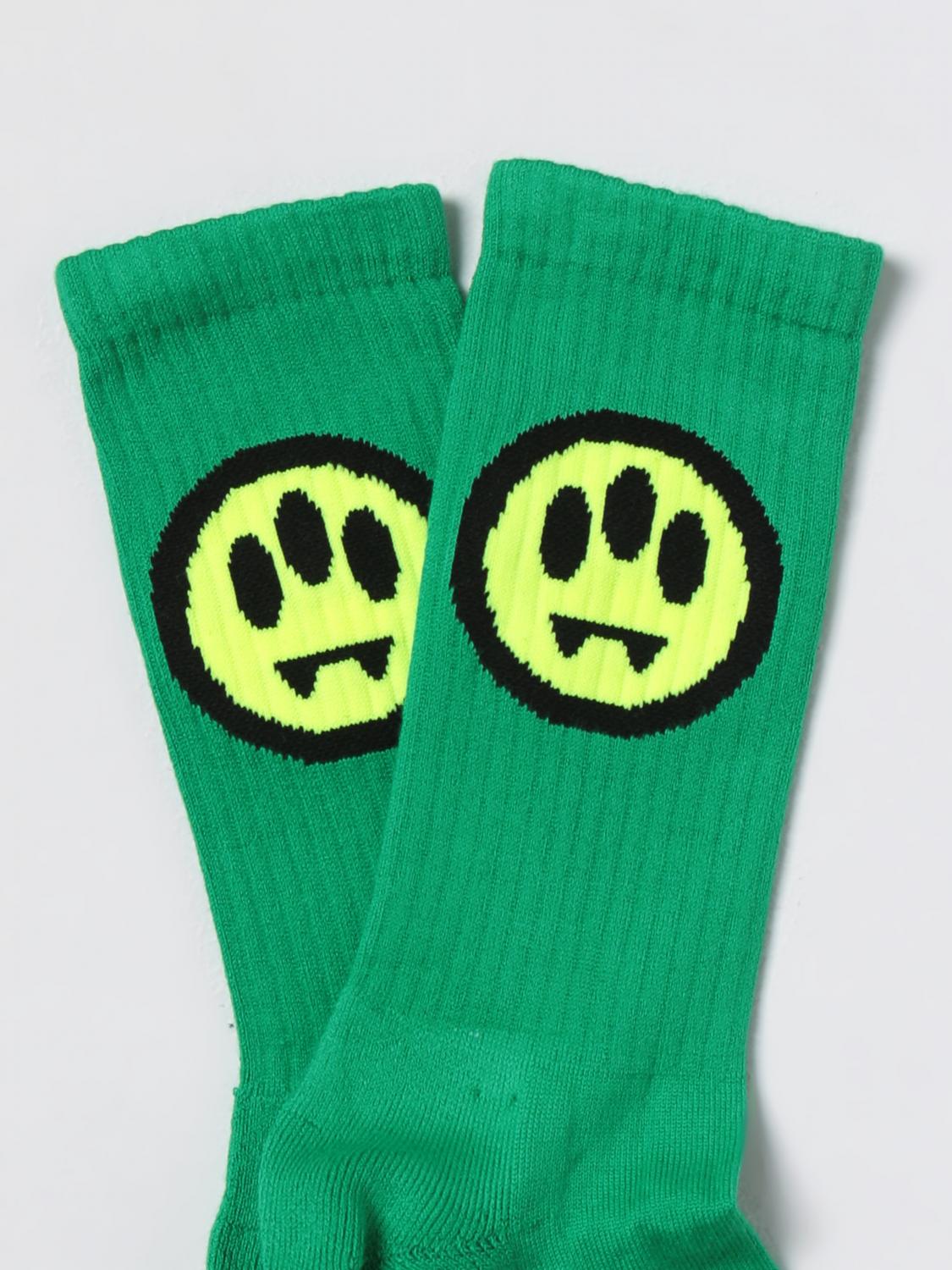 BARROW CALZE: Calze Barrow in cotone stretch con logo jacquard, Verde - Img 2