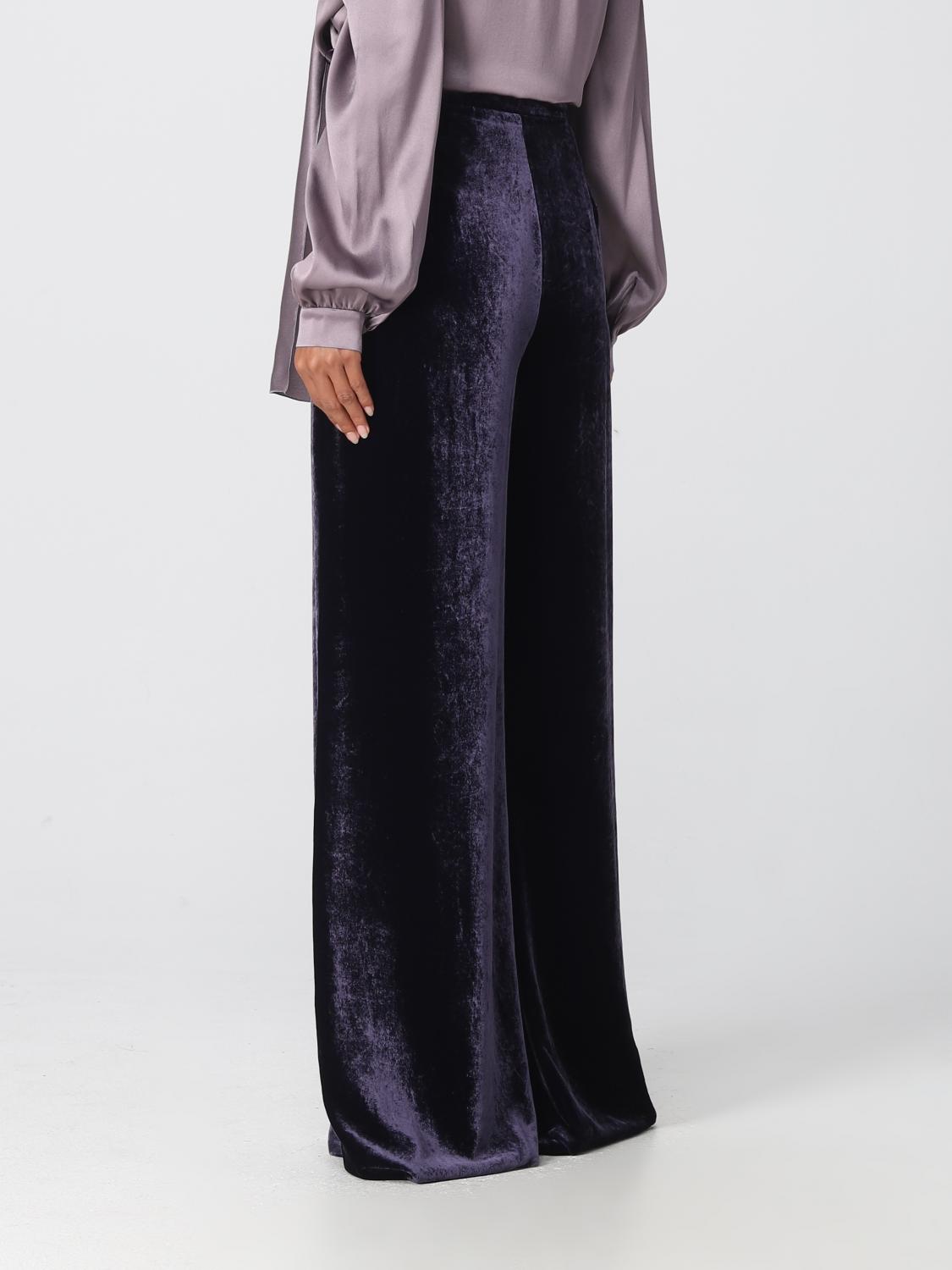 ALBERTA FERRETTI PANTALONI: Pantalone Alberta Ferretti in velluto, Viola - Img 3
