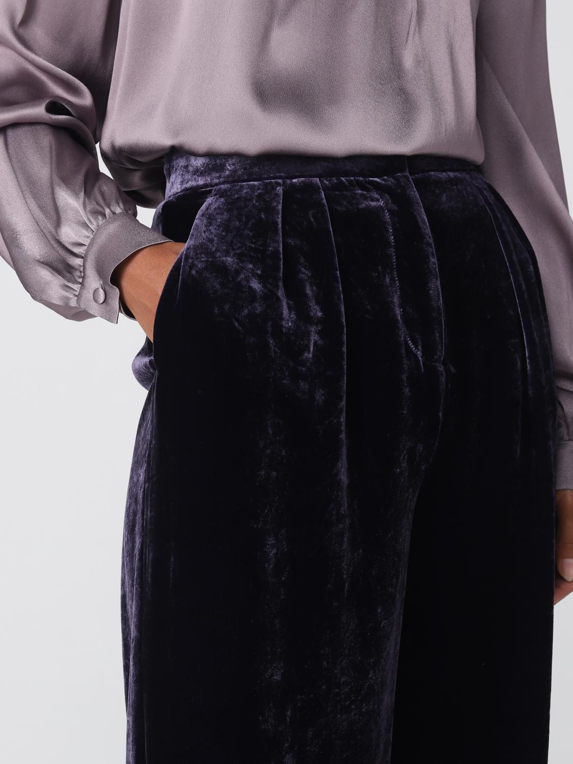 ALBERTA FERRETTI PANTALONI: Pantalone Alberta Ferretti in velluto, Viola - Img 5