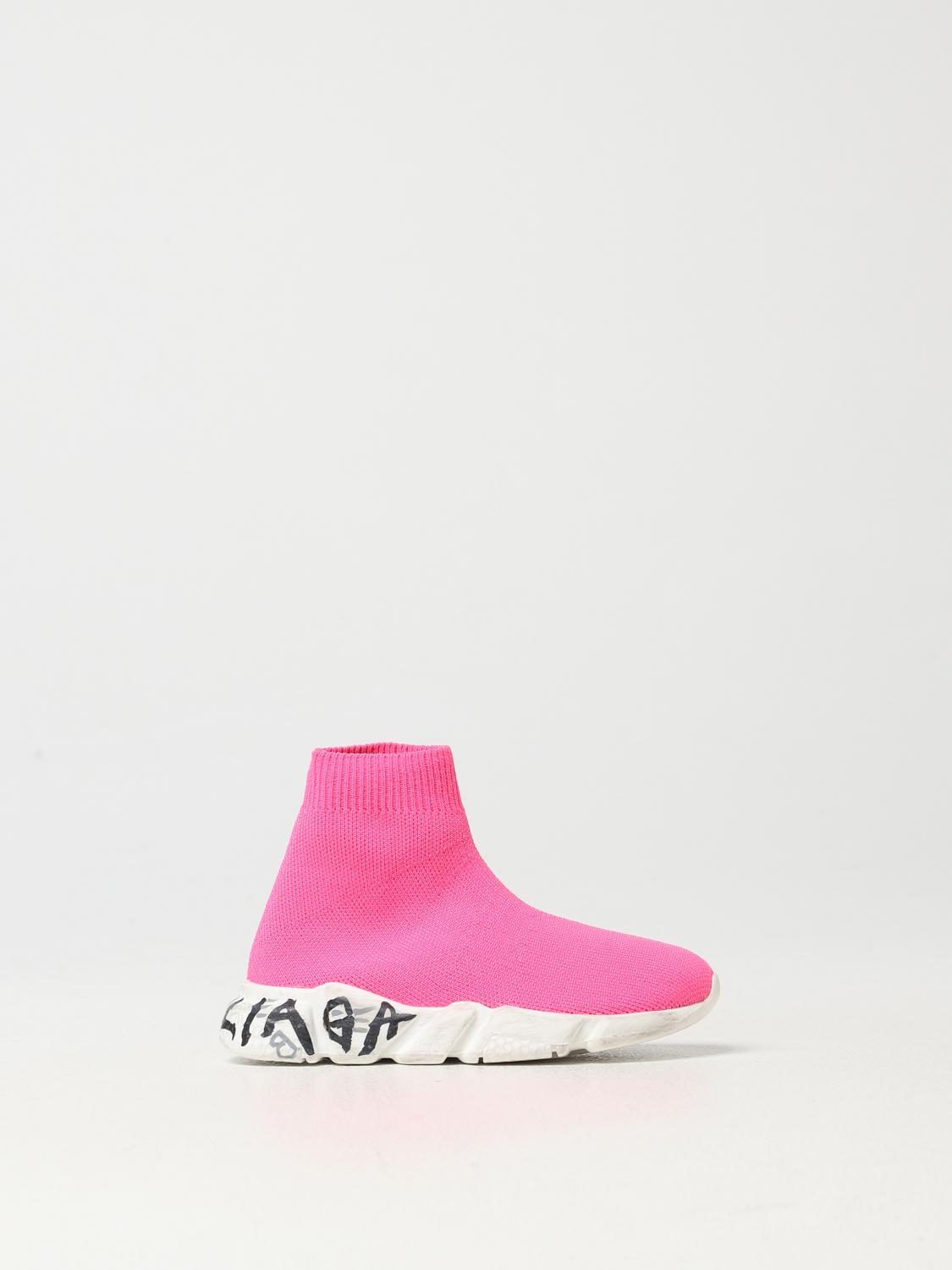 BALENCIAGA Speed Graffiti sneakers in stretch knit Pink Balenciaga sneakers 597425W2DD4 online at GIGLIO.COM