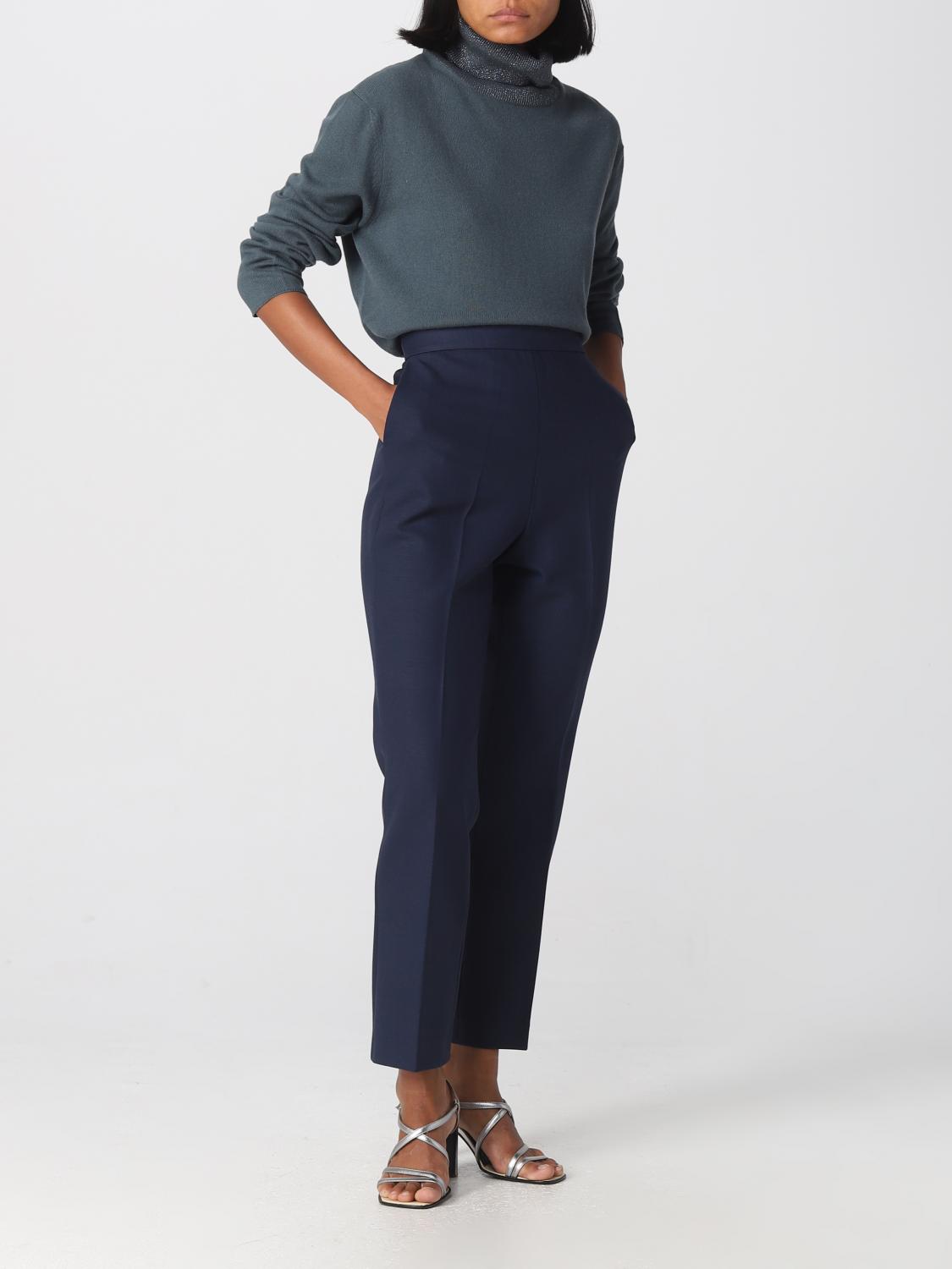 パンツ FABIANA FILIPPI Woman Pants Blue PAD265F386D646 5146 Fabiana Filippi Washed Denim High-Rise Straight-Leg Jeans
