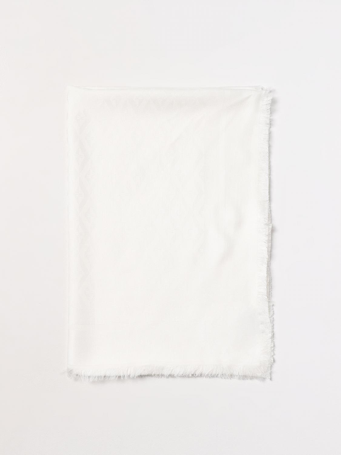 ELISABETTA FRANCHI SCARF: Elisabetta Franchi scarf in viscose blend, White - Img 1