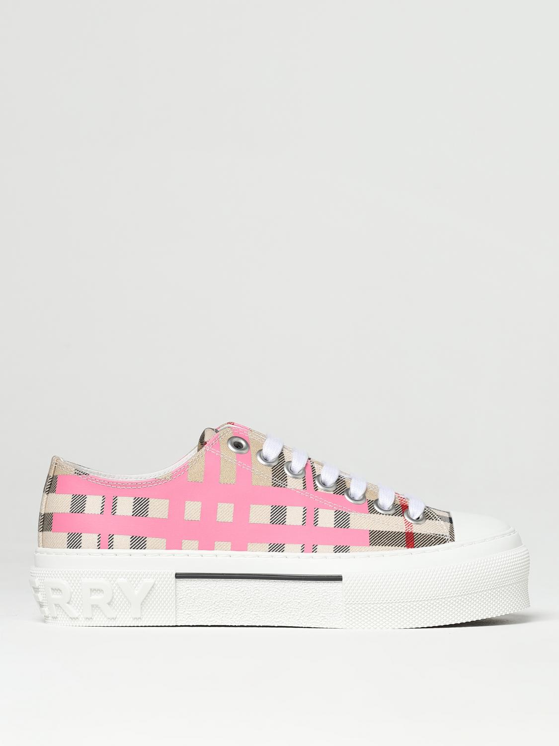 BURBERRY: Zapatos de cordones mujer Beige Zapatillas Burberry