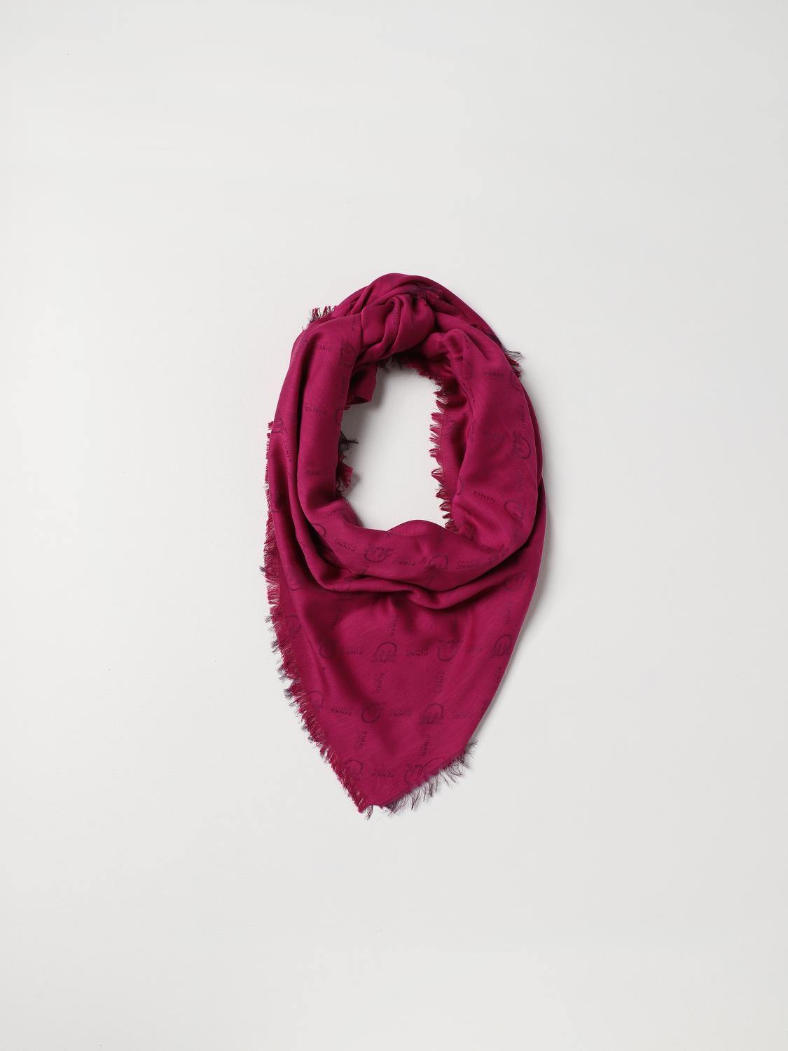 PINKO SCIARPA: Sciarpa Pinko in cotone con Love Birds jacquard, Viola - Img 2