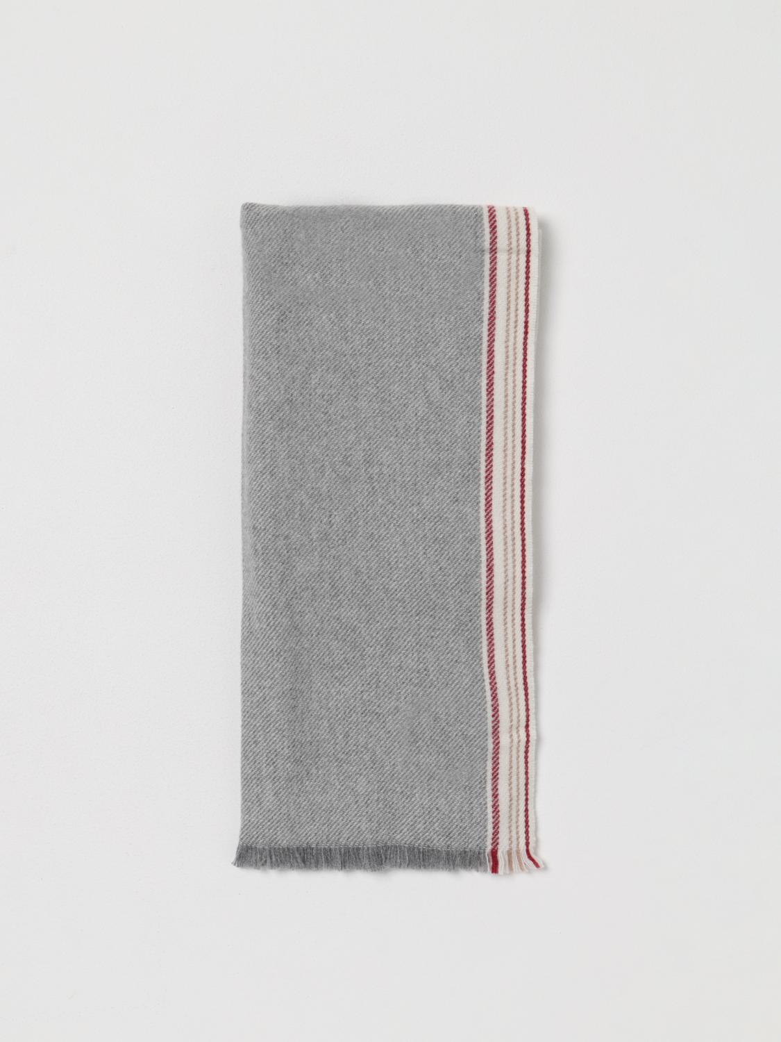 Brunello Cucinelli scarf in jacquard cashmere - Grey | MSC667AG