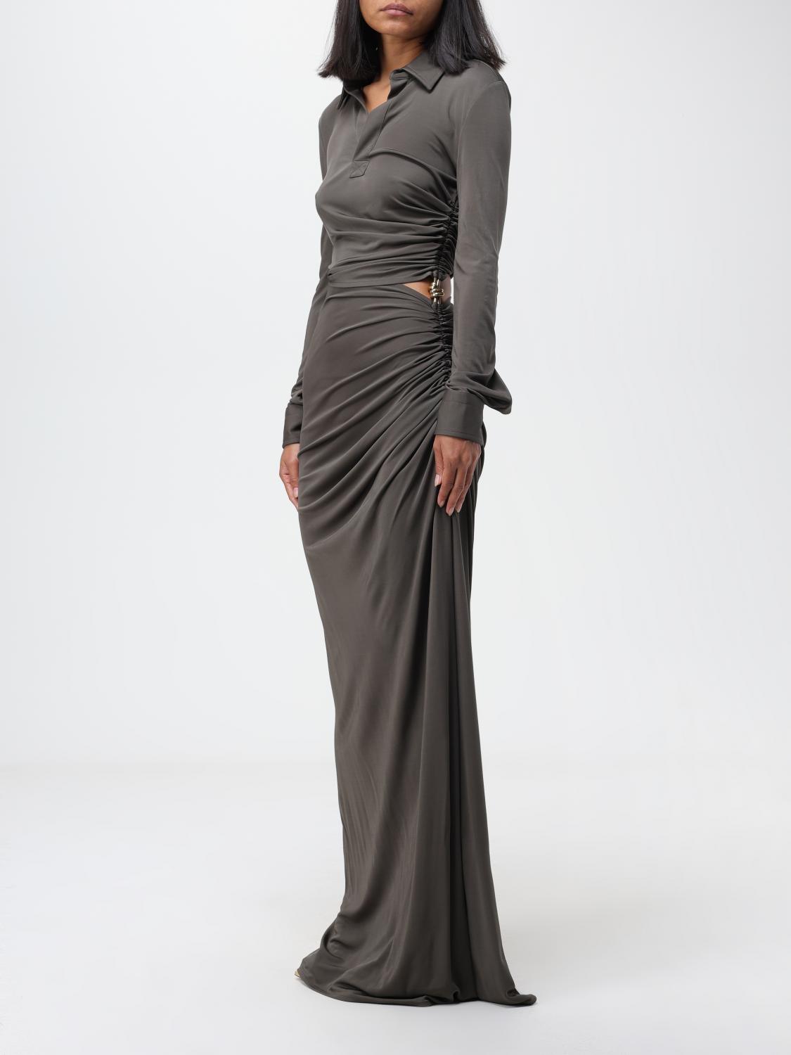 bottega grey dress Veneta in viscose with application - Olive Midi dress