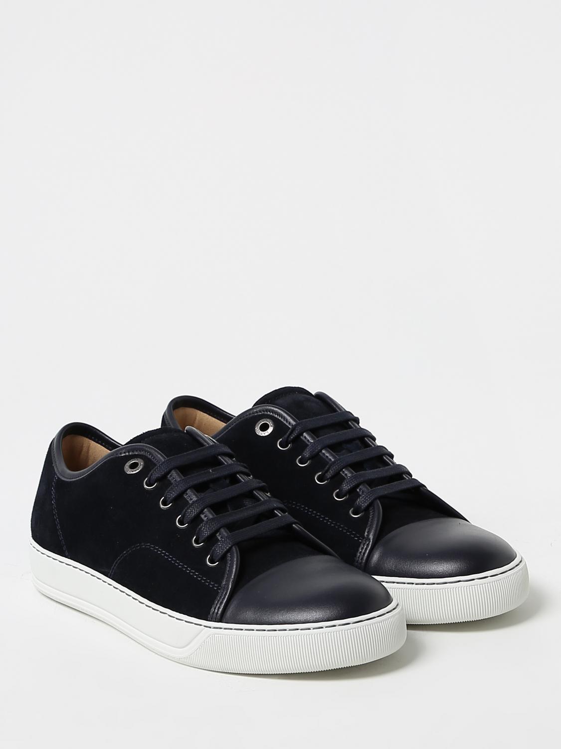 LANVIN SNEAKERS: Sneakers Lanvin in pelle con lacci, Blue Navy - Img 2