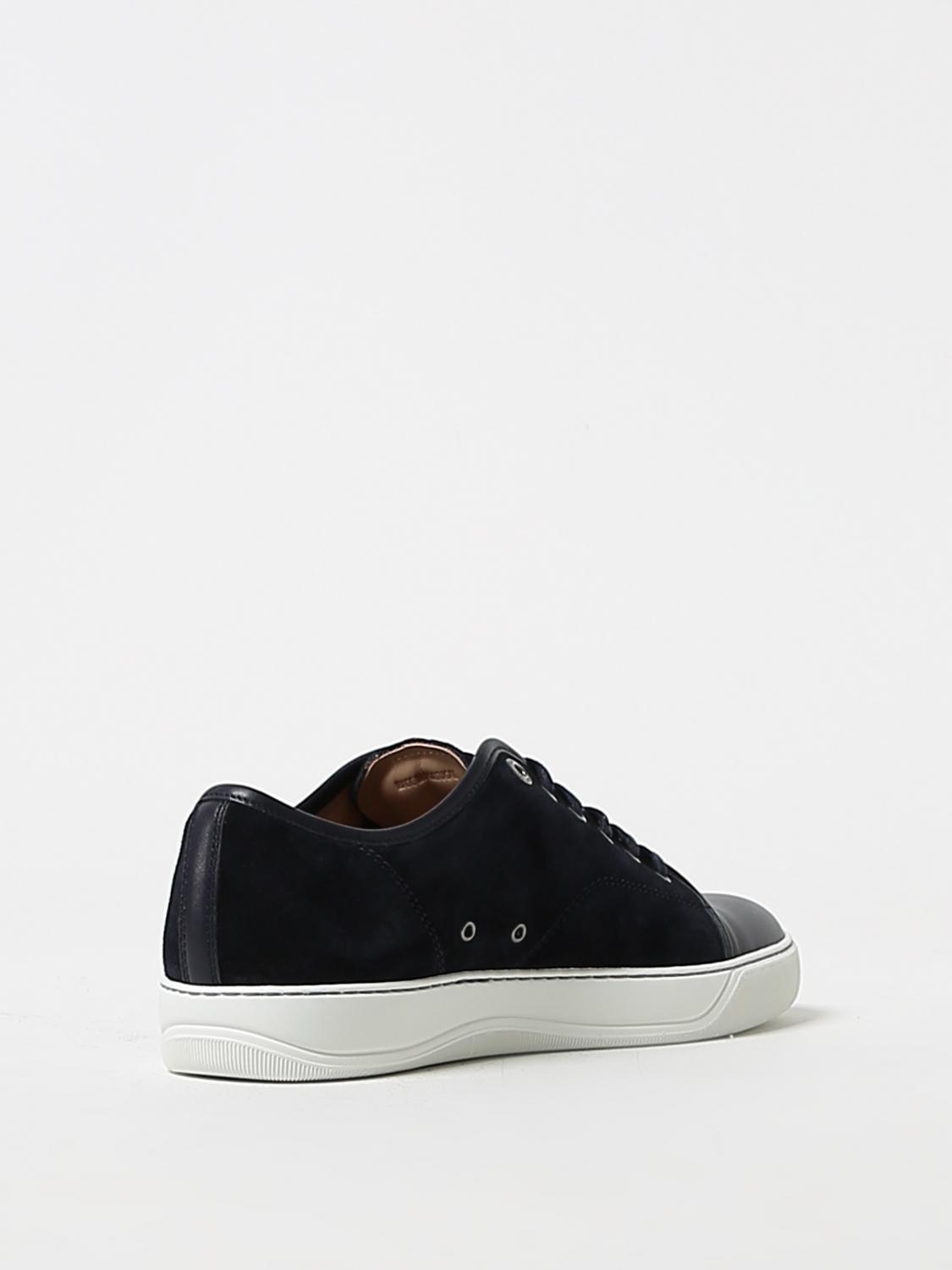LANVIN SNEAKERS: Sneakers Lanvin in pelle con lacci, Blue Navy - Img 3