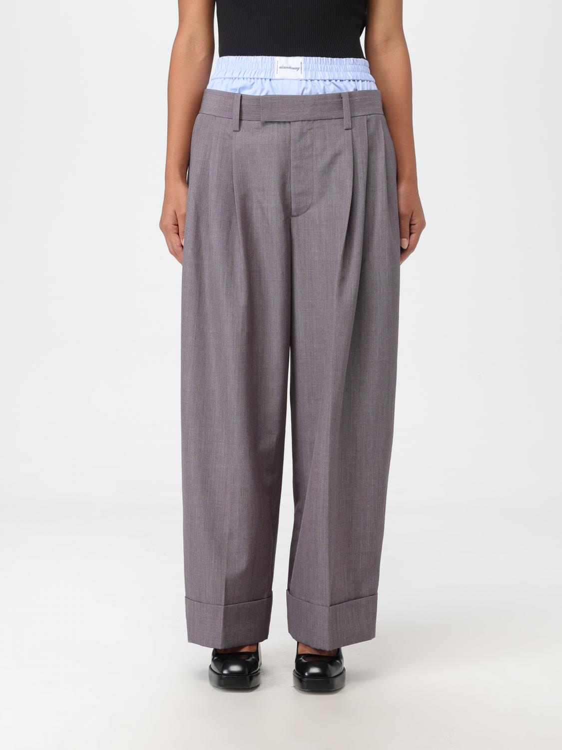 パンツ ALEXANDER WANG GRAY WOOL BLEND PANTS ALEXANDER WANG: pants in wool blend - Grey | Alexander Wang