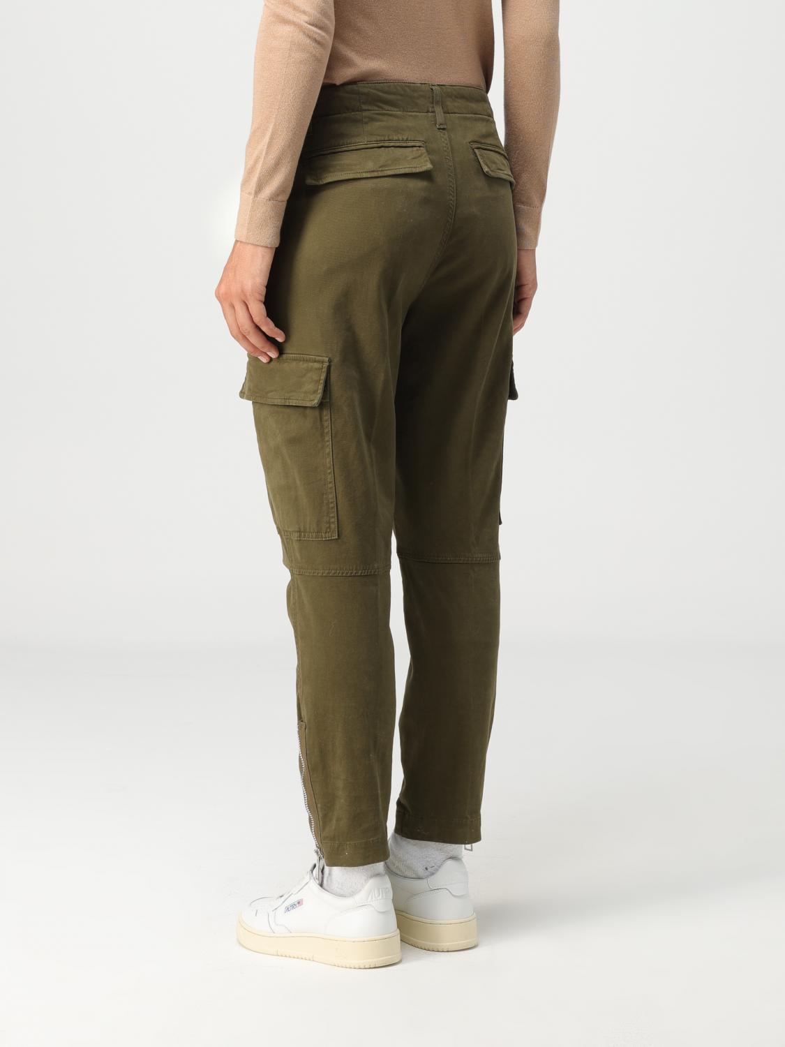 DONDUP PANTALONI: Pantalone cargo Dondup aderente in cotone stretch, Verde - Img 2