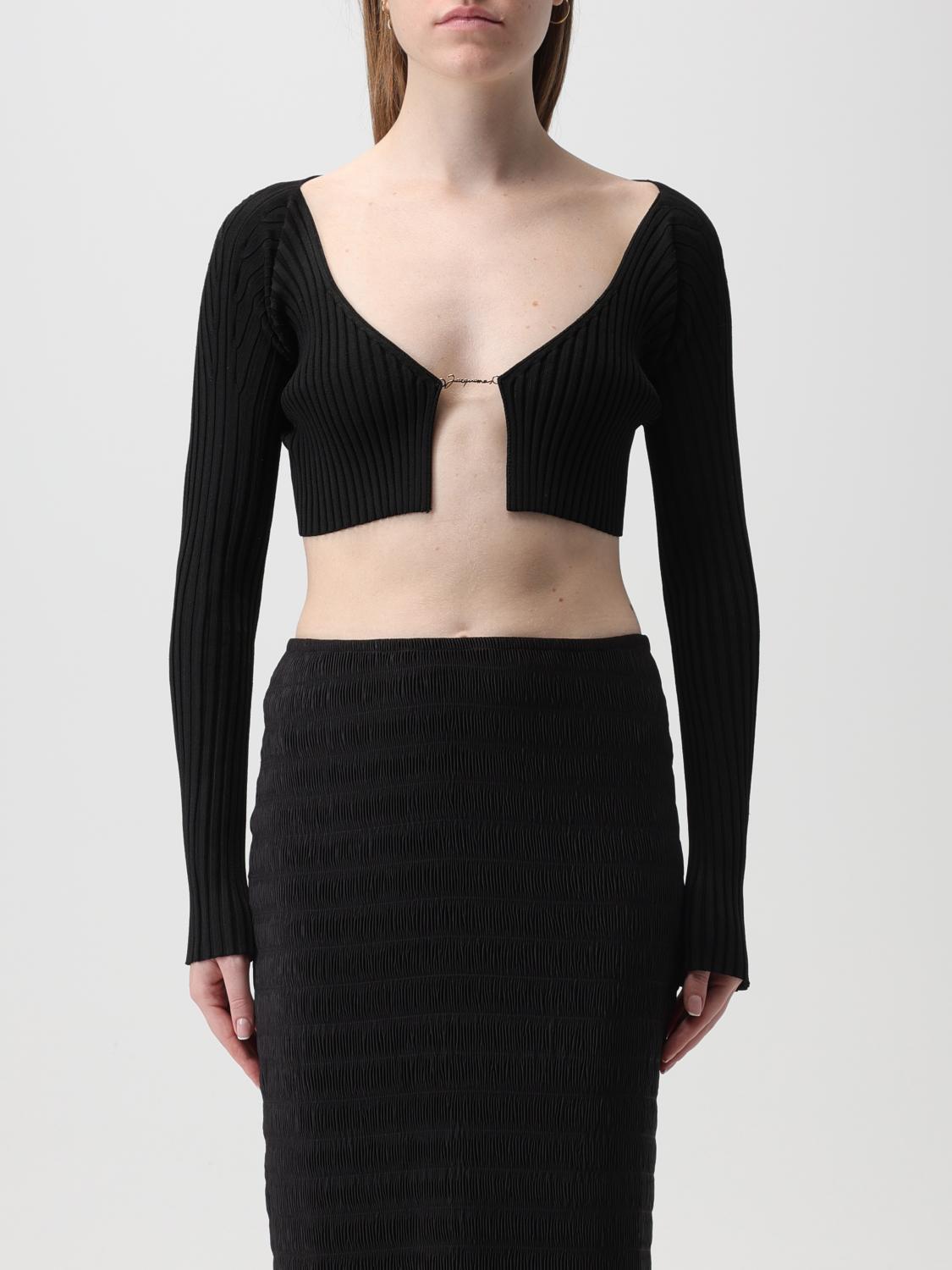 JACQUEMUS TOP: Cárdigan mujer Jacquemus, Negro - Img 1