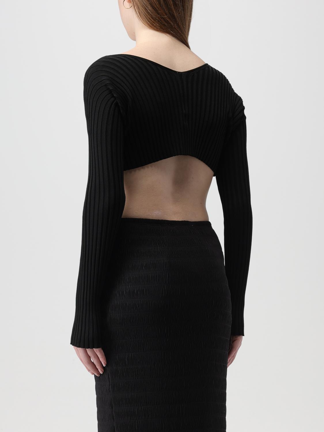 JACQUEMUS TOP: Cárdigan mujer Jacquemus, Negro - Img 2