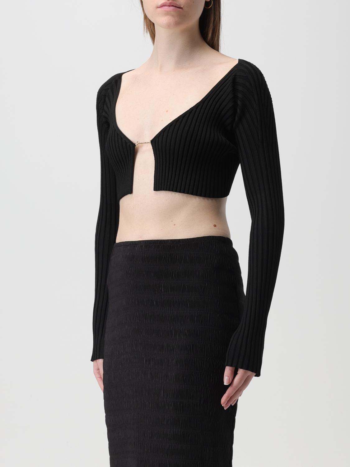 JACQUEMUS TOP: Cárdigan mujer Jacquemus, Negro - Img 3