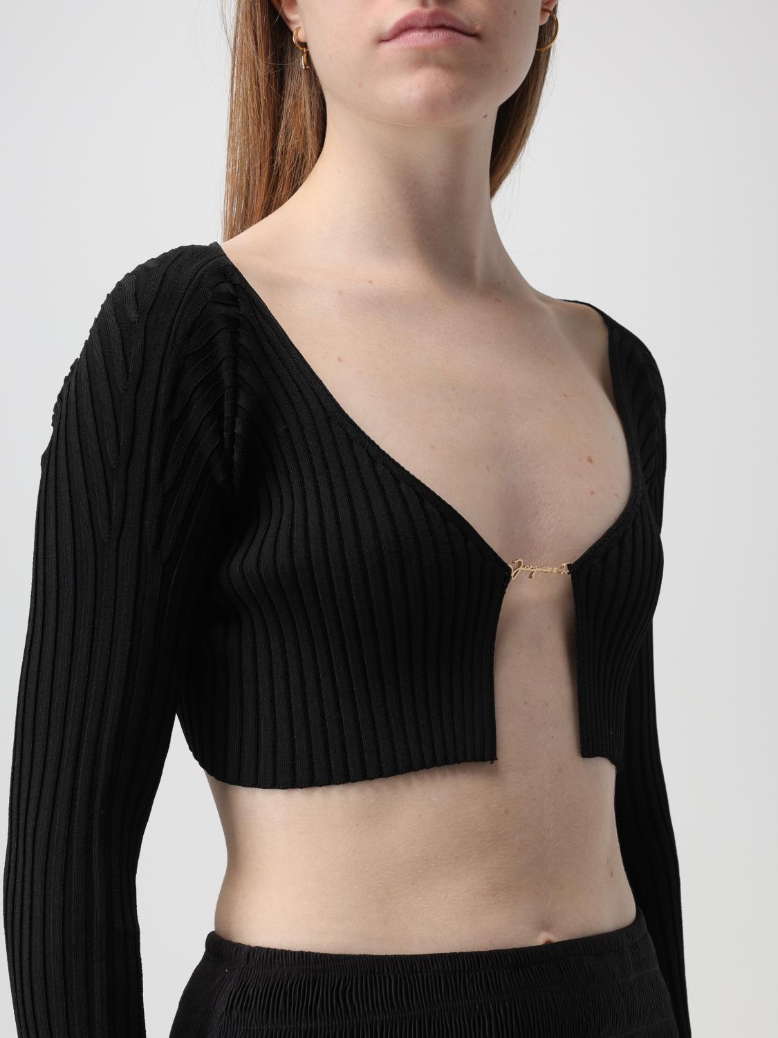 JACQUEMUS TOP: Cárdigan mujer Jacquemus, Negro - Img 4