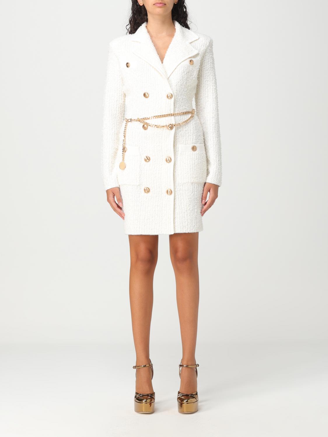 ELISABETTA FRANCHI: Dress woman - White | Elisabetta Franchi