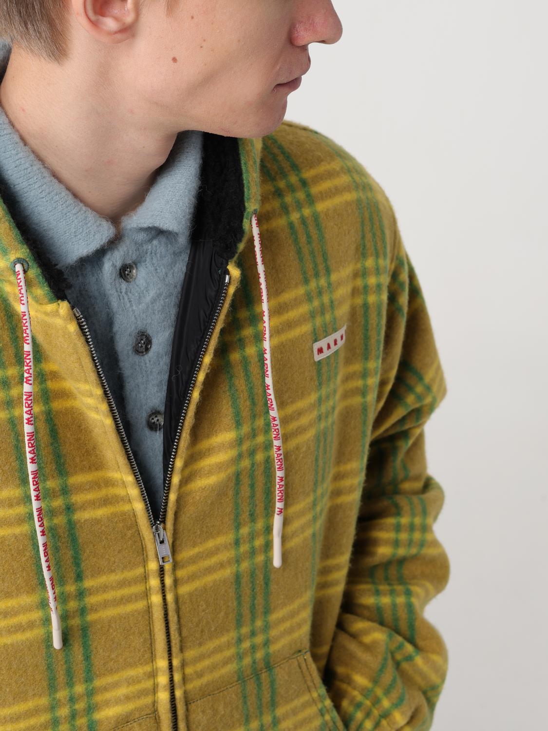 MARNI: jacket in virgin wool blend with check pattern - Multicolor