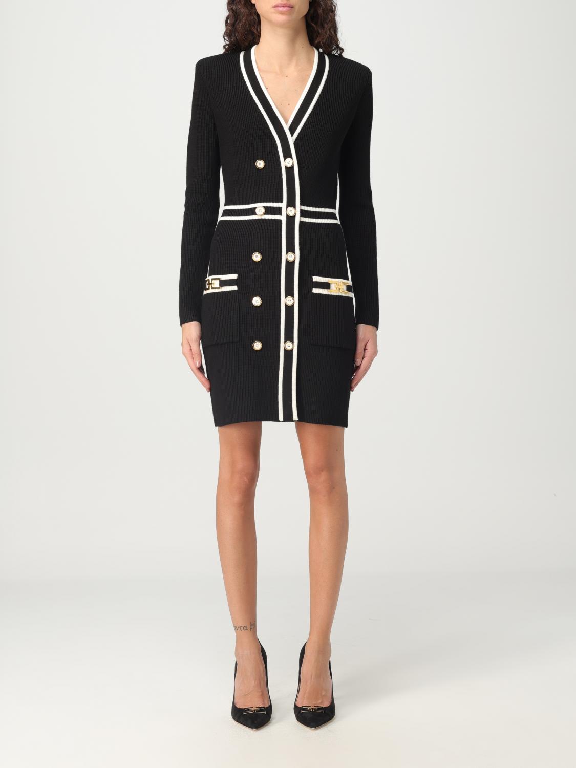 ワンピース ELISABETTA FRANCHI Woman Dress Black AB701 110 Elisabetta Franchi Outlet: Dress woman - Black | Elisabetta