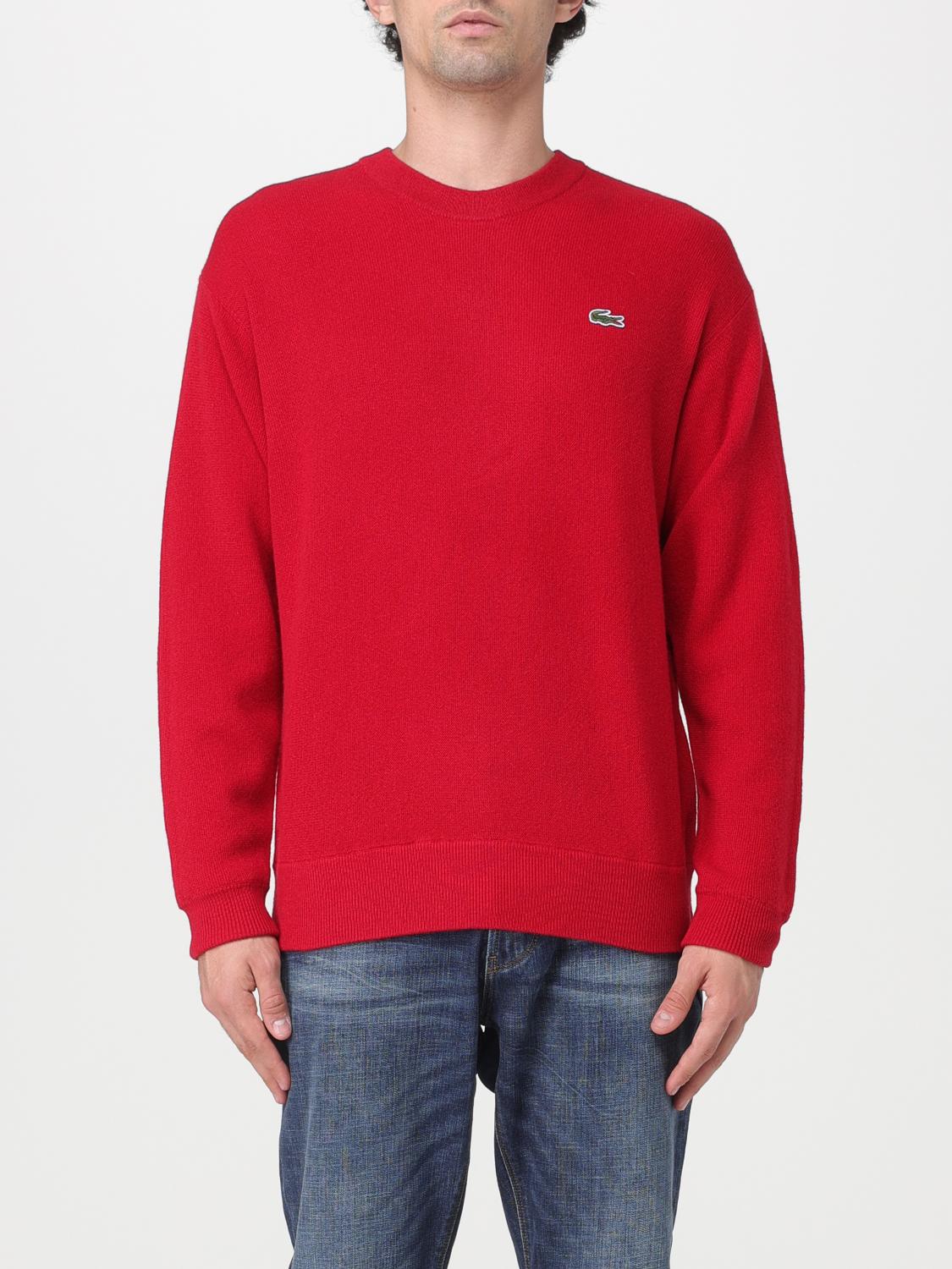 Pull lacoste rouge homme hotsell