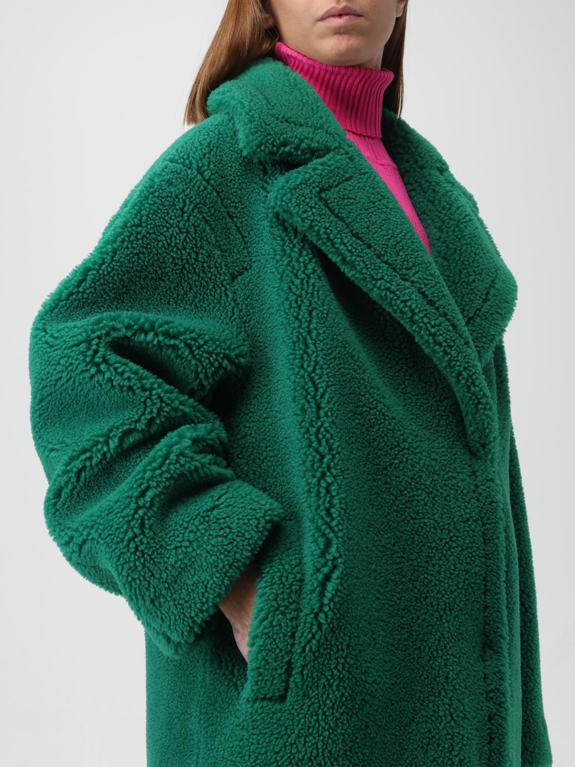 STAND STUDIO CAPPOTTO: Cappotto Stand Studio in shearling sintetico, Verde - Img 4