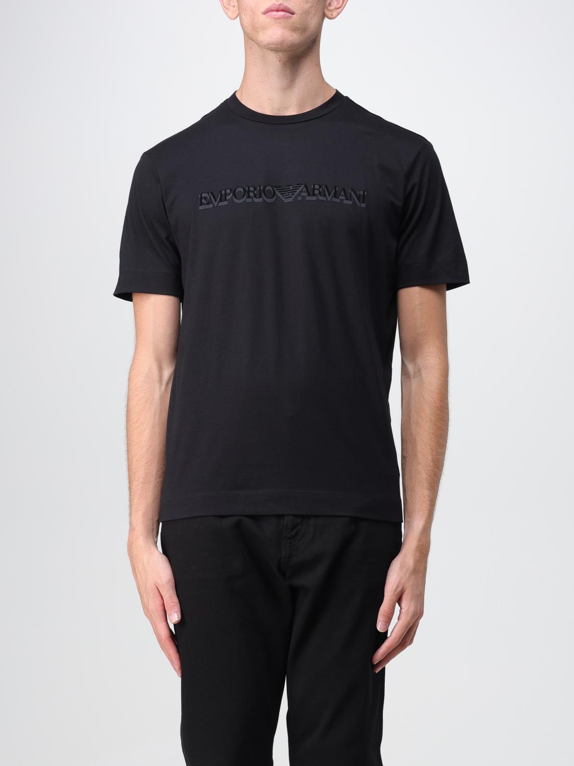 EMPORIO ARMANI T-SHIRT: Emporio Armani cotton t-shirt with logo, Black 1 - Img 1